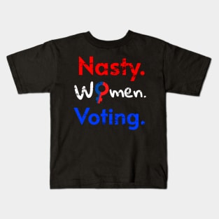 Nasty Women Voting Feminist Distress Design, 2020 Election for Bide Harris President Kids T-Shirt